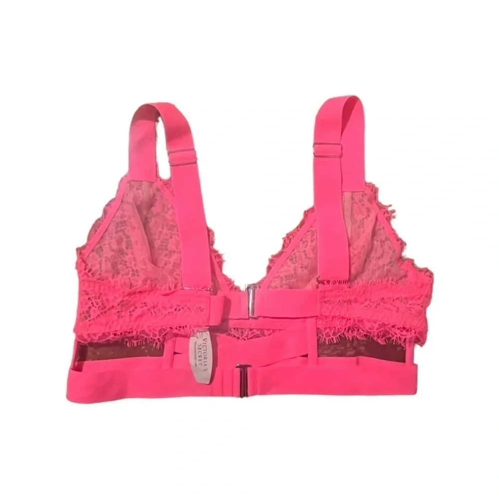 NWT Hot Pink Victoria's Secret Triangle Strappy Bra Size L